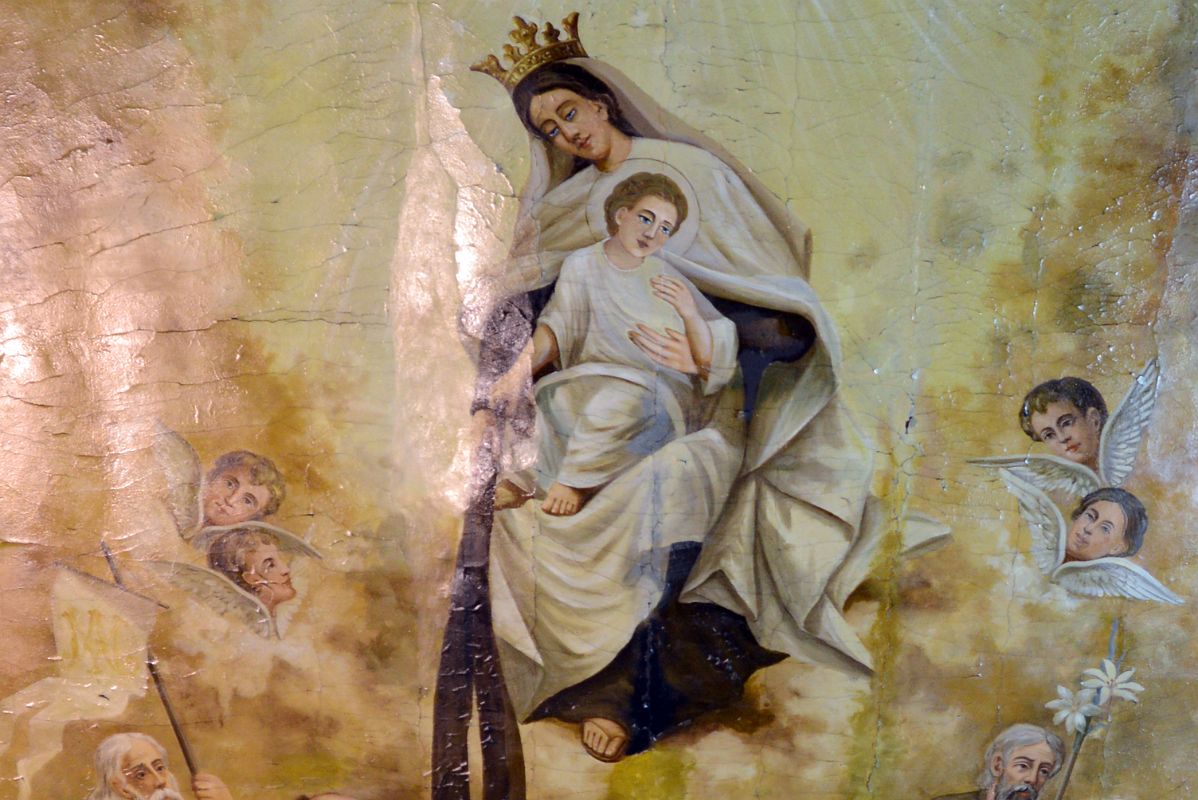 13-5 Ceiling Painting Close Up Of The Virgin Mary And Jesus Inside Iglesia San Bernardo Church Salta Argentina